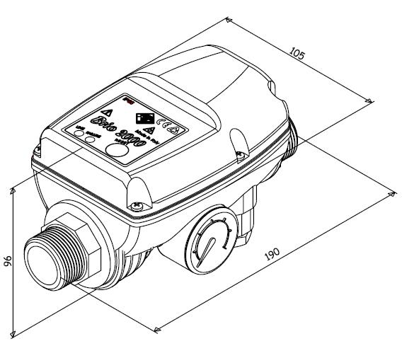 Dimensions BRIO 2000 device italtecnica